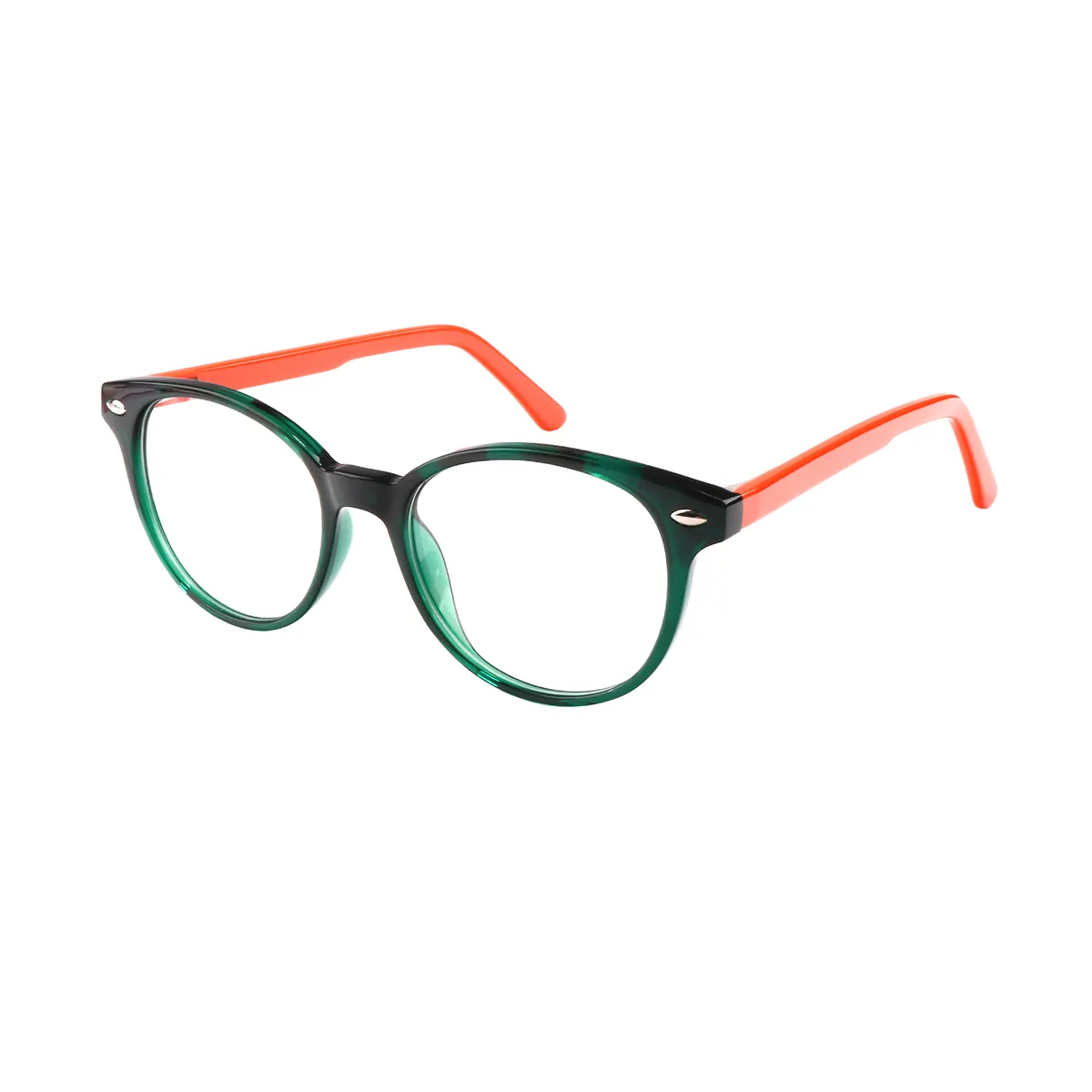 Conchita - Round Green Glasses for Women